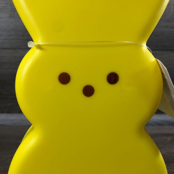 10” Yellow Peeps Blow Mold Plastic Bunny New Battery Operated LED Easter Decor - Picture 4 of 10